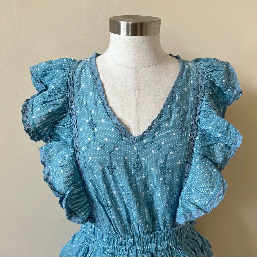 LoveShackFancy Corelli Ruffle Mini Dress Size 26141 - Picture 8 of 16